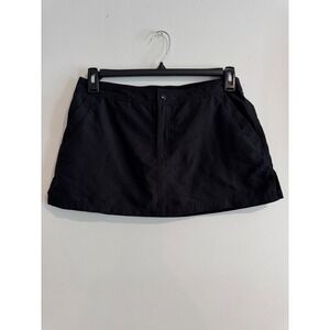 Croft & Barrow Athletic Skort Womens 8 Black Built-in underwear Elastic swim